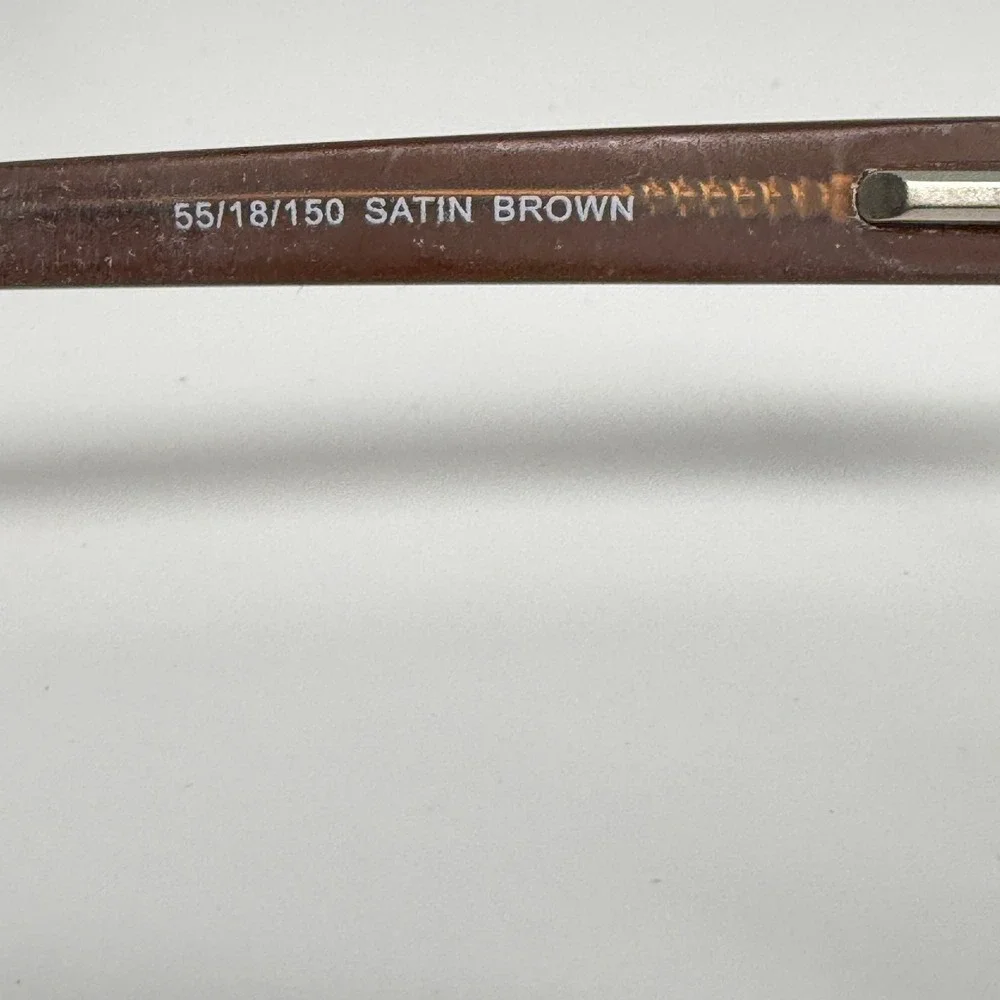Enhance 3986 Eyeglasses Frames Satin Brown Rectangle 55/18/150 Mens‎ 21993